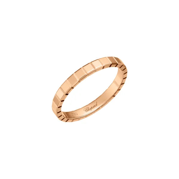 Chopard Ice Cube 18ct Rose Gold Slim Ring - 56