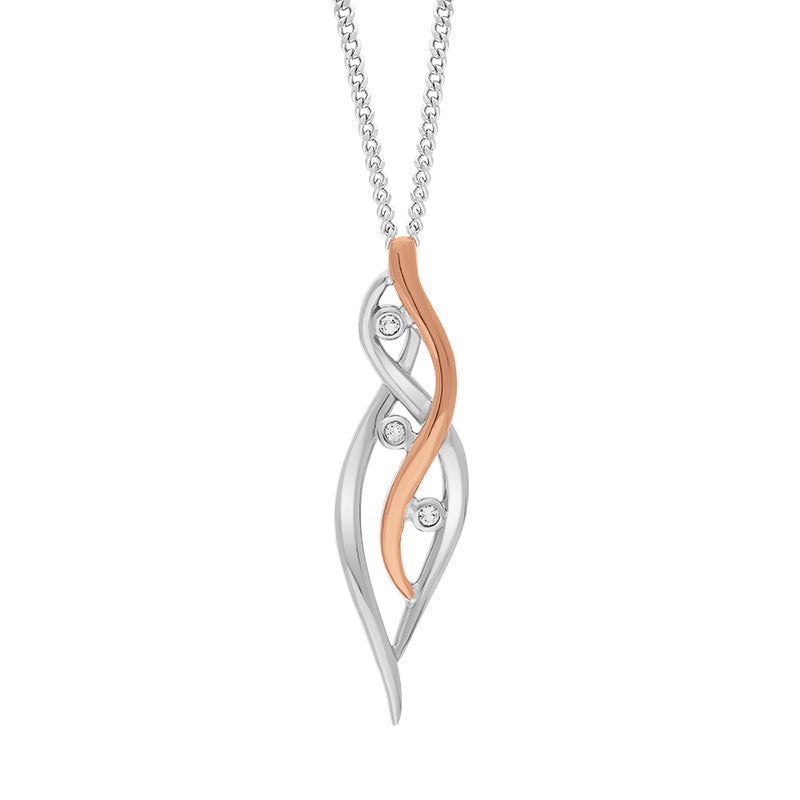 Clogau Swallow Falls Sterling Silver White Topaz Pendant