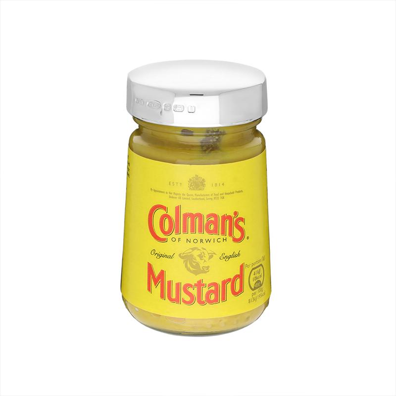 Sterling Silver Lid Colmans Mustard Jar