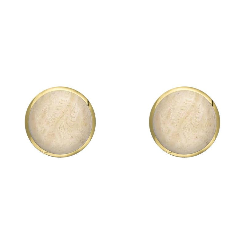 9ct Yellow Gold Coquina 5mm Classic Small Round Stud Earrings