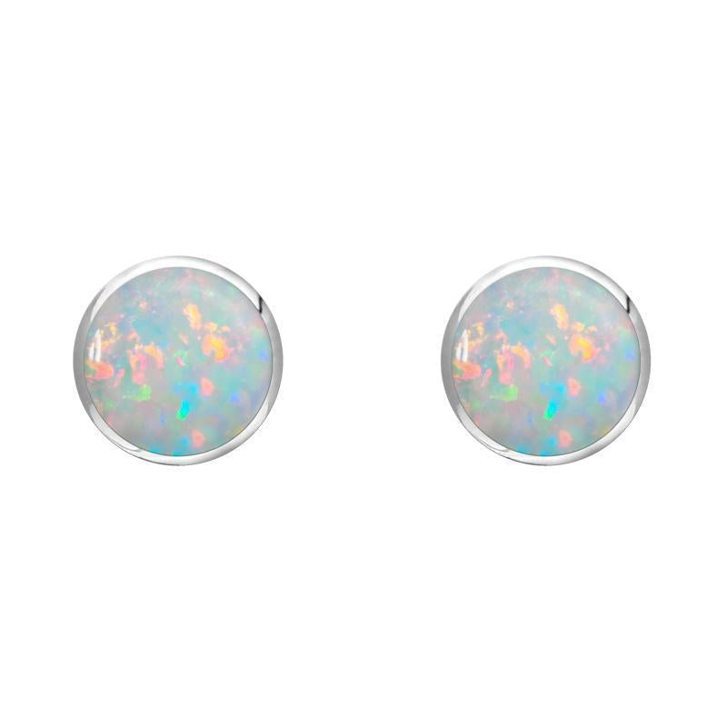 Sterling Silver Opal 5mm Classic Small Round Stud Earrings
