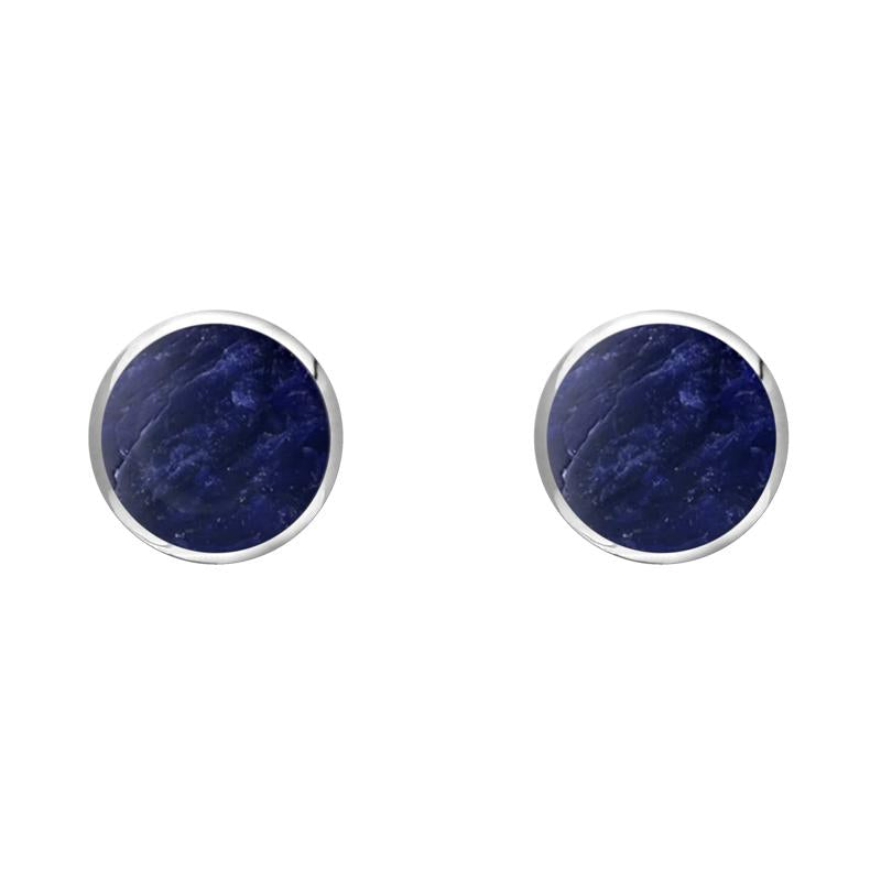 Sterling Silver Sodalite 5mm Classic Small Round Stud Earrings