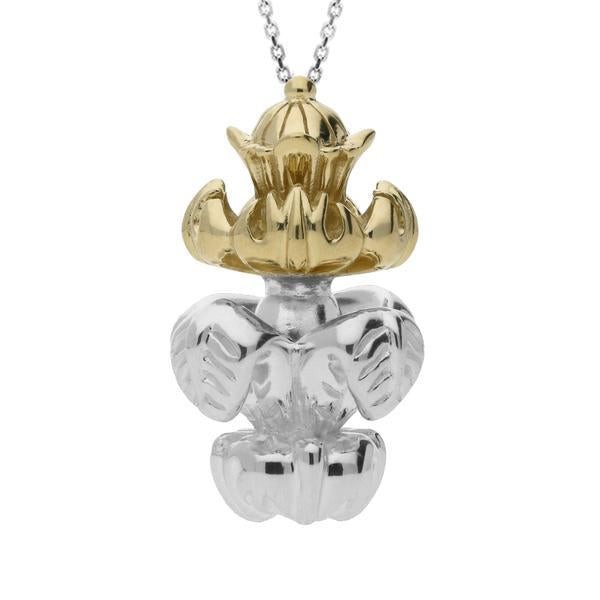 Sterling Silver Large Baroque Necklace - Silver