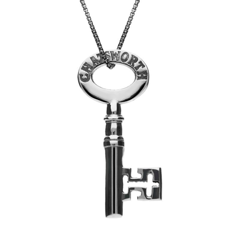 Sterling Silver Chatsworth No. 24 Key Necklace - Silver