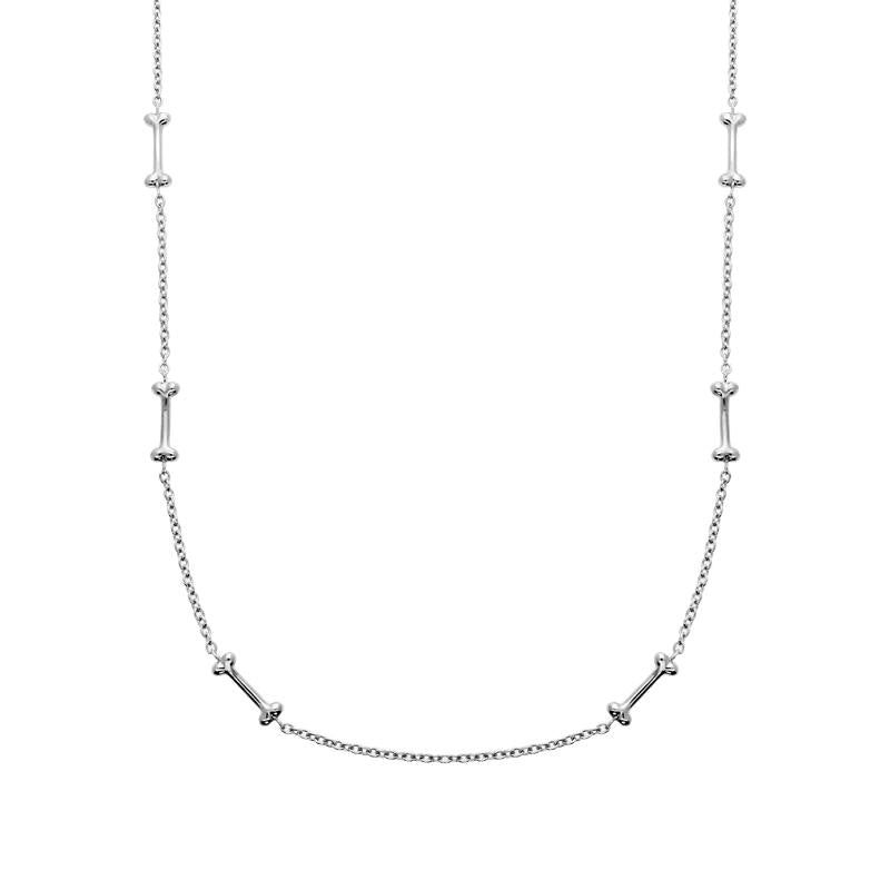 Chatsworth The Dog Sterling Silver Bone Chain Necklace D - Silver