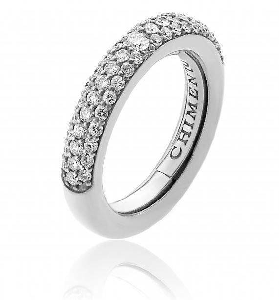 Chimento Forever Stack Me Demi Pavee 18ct White Gold Diamond Adjustable Size-Fit Ring - 200