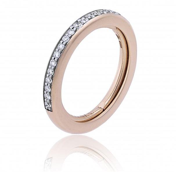 Chimento Forever Stack Me Line 18ct Rose Gold Diamond Adjustable Size-Fit Ring - 80