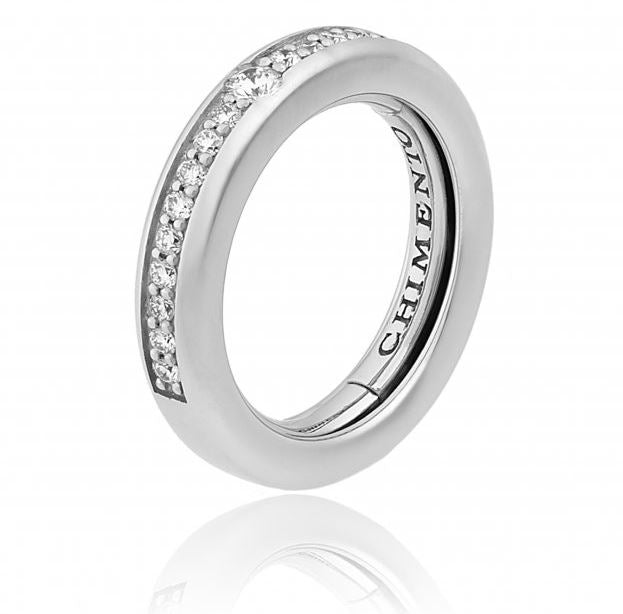 Chimento Forever Stack Me Line 18ct White Gold Diamond Adjustable Size-Fit Ring - 80