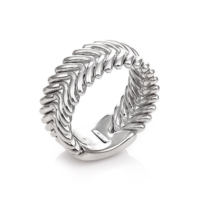 Chimento Armillas 18ct White Gold Arrow Pattern Ring