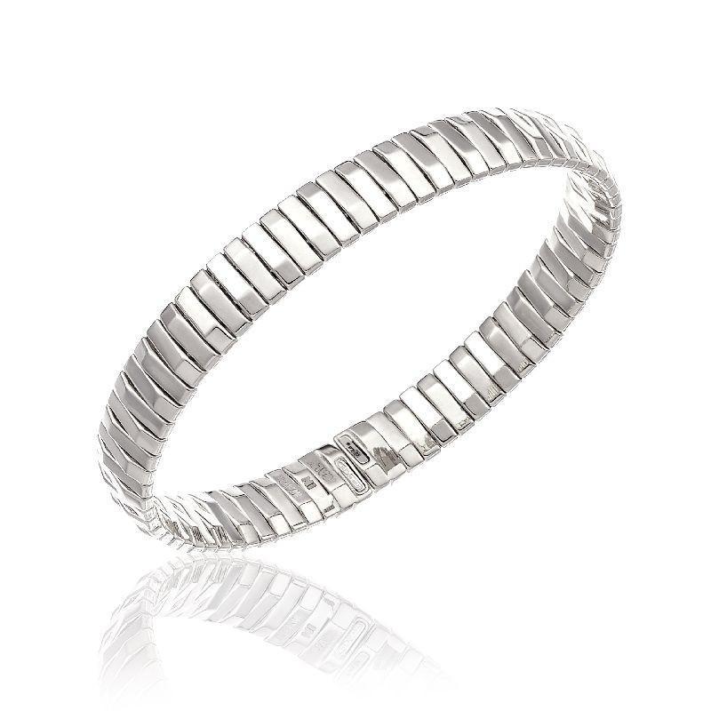 Chimento Armillas 18ct White Gold Bar Bangle - S/M