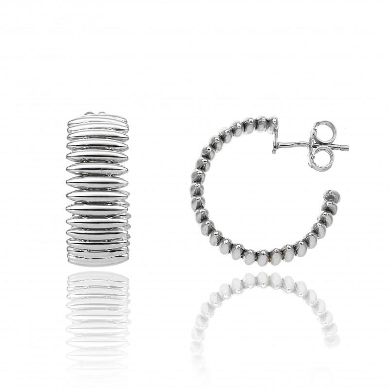 Chimento Armillas 18ct White Gold Spike Hoop Earrings