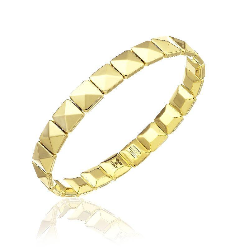 Chimento Armillas 18ct Yellow Gold Pyramid Bangle - M/L