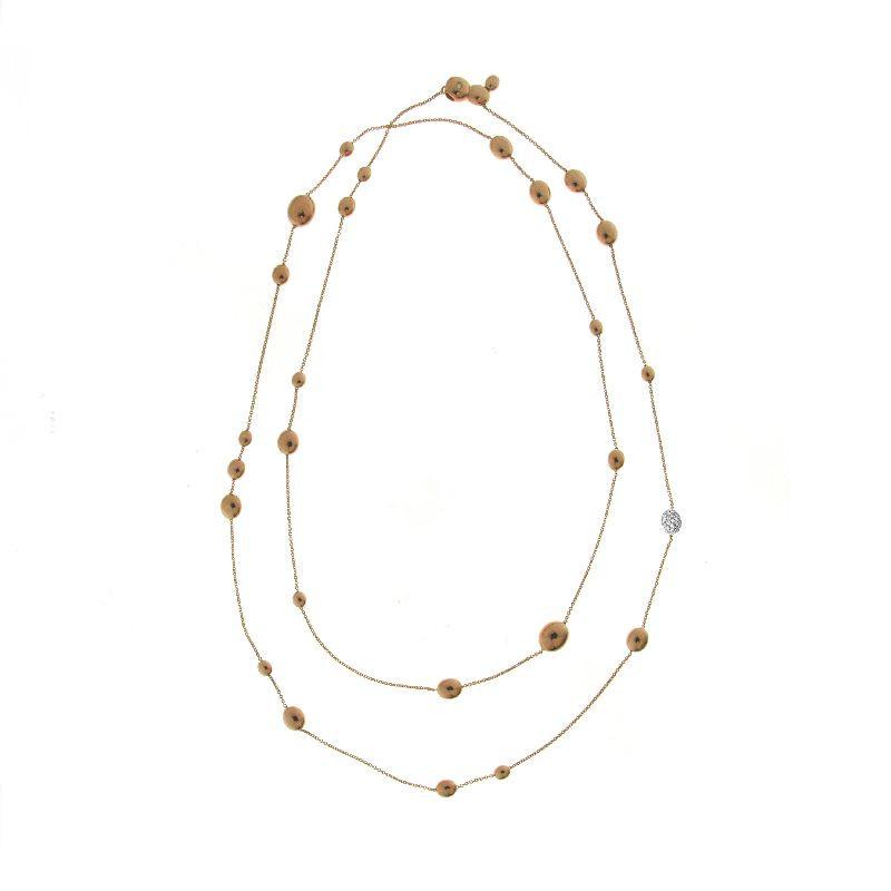 Chimento Armillas Acqua 18ct Rose Gold 0.25ct Diamond Droplets Necklace