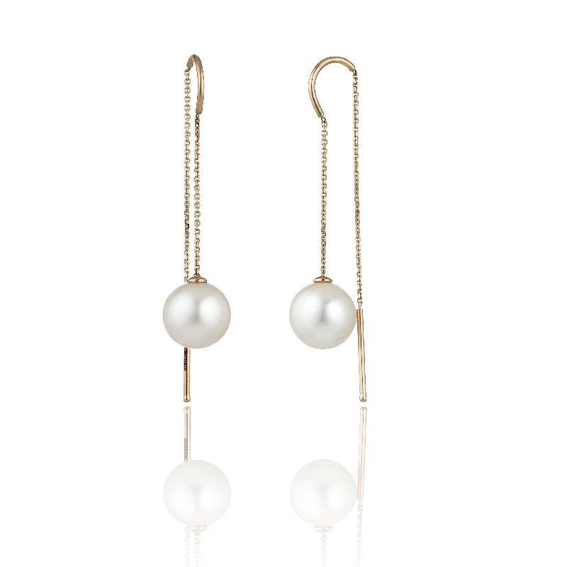 Chimento Armillas Acqua 18ct Rose Gold Pearl Threader Earrings