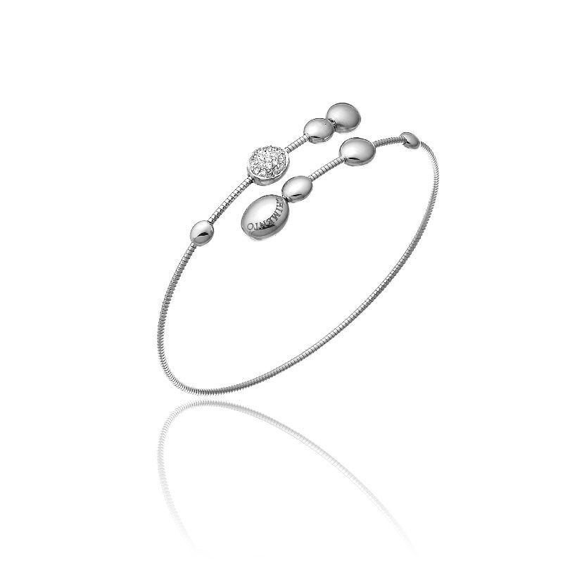 Chimento Armillas Acqua 18ct White Gold 0.13ct Diamond Crossover Bangle - M
