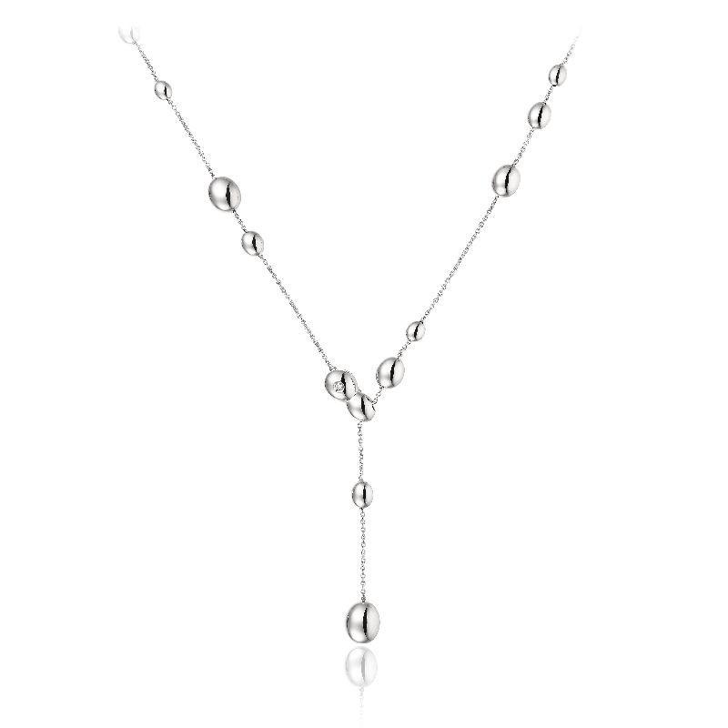 Chimento Armillas Acqua 18ct White Gold Diamond Droplets Necklace