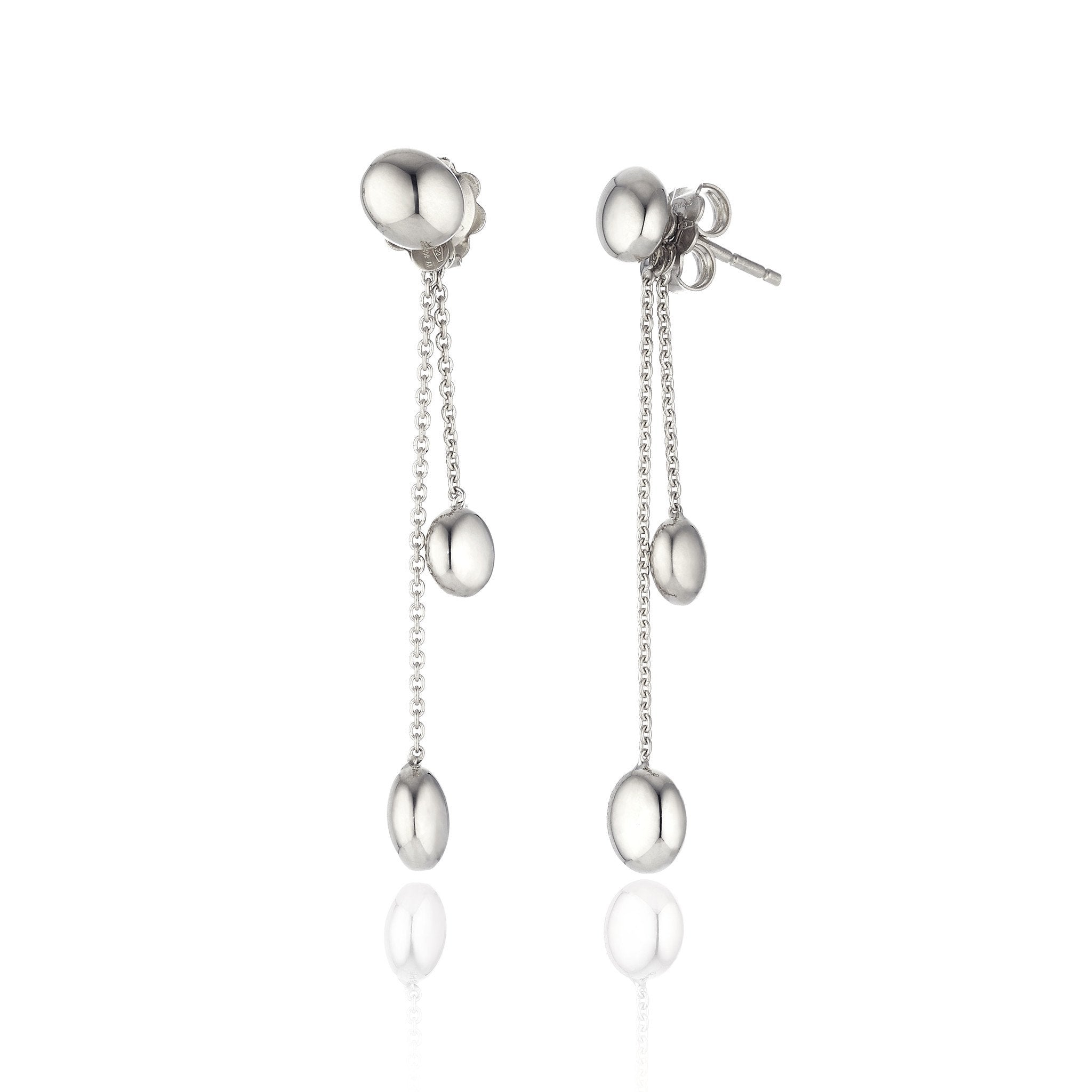Chimento Armillas Acqua 18ct White Gold Double Drop Earrings