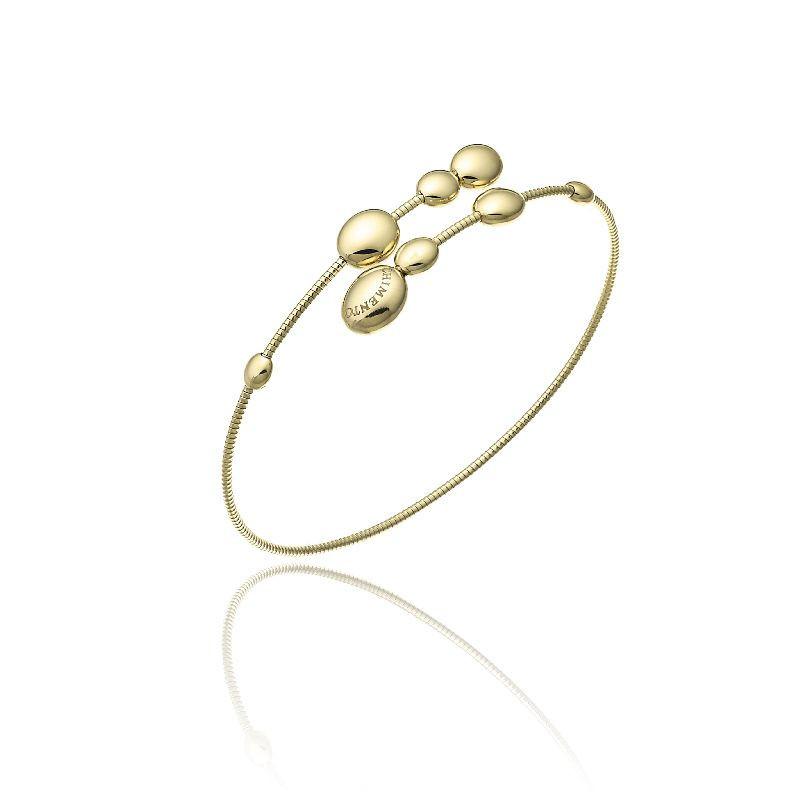 Chimento Armillas Acqua 18ct Yellow Gold Droplets Crossover Bangle - M