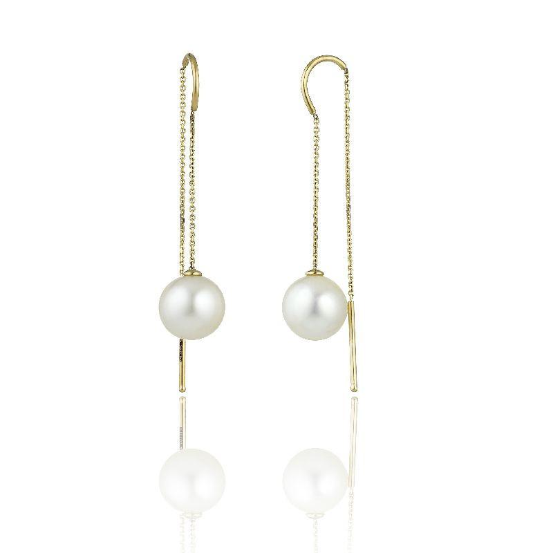 Chimento Armillas Acqua 18ct Yellow Gold Pearl Threader Earrings