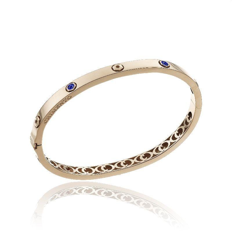 Chimento Armillas Be Mine 18ct Rose Gold 0.40ct Sapphire Bangle - S