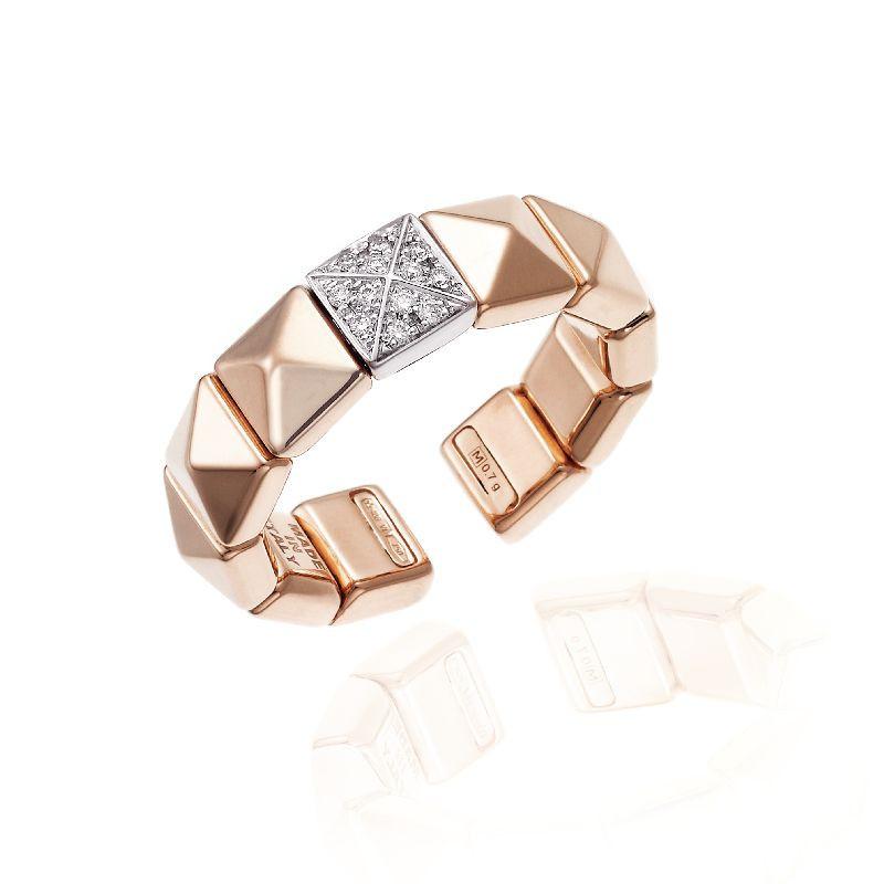Chimento Armillas Pyramis 18ct Rose Gold Diamond Studs Ring