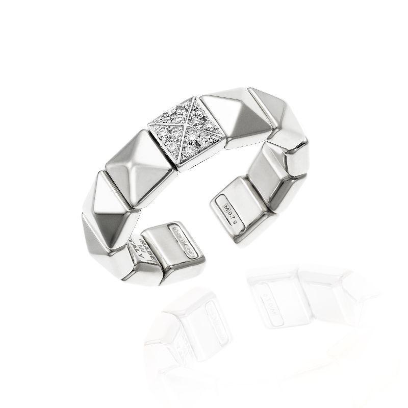 Chimento Armillas Pyramis 18ct White Gold Diamond Studs Ring