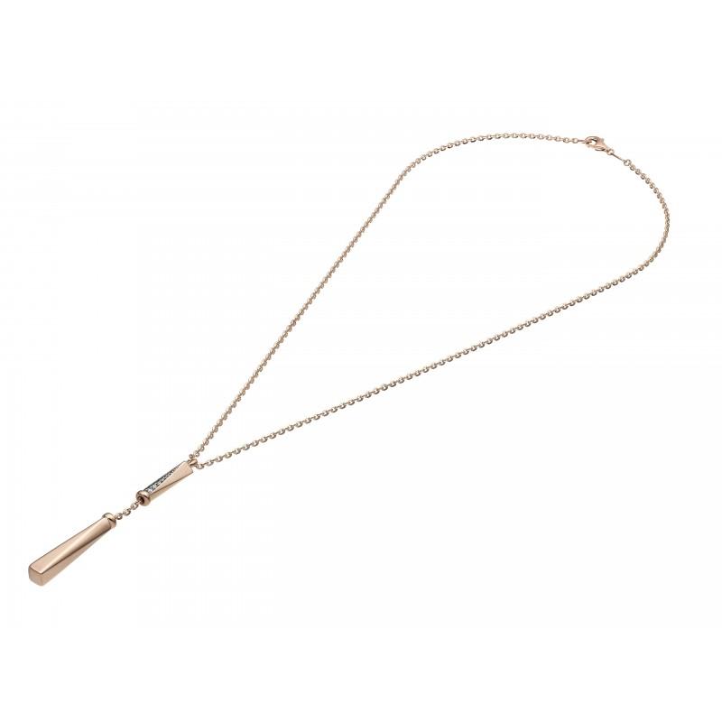 Chimento Bamboo Sipario 18ct Rose Gold 0.05ct Diamond Necklace