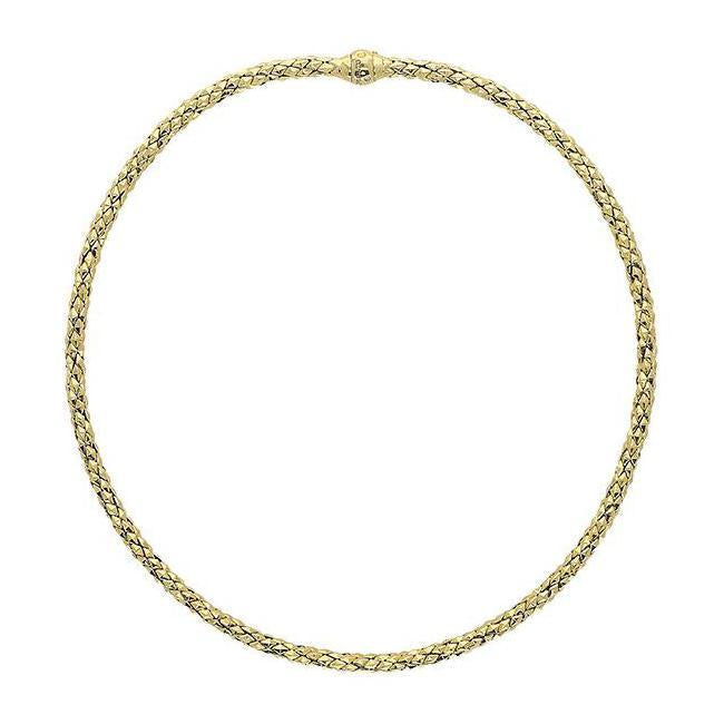 Chimento Stretch 18ct Yellow Gold Diamond Necklace - 45cm