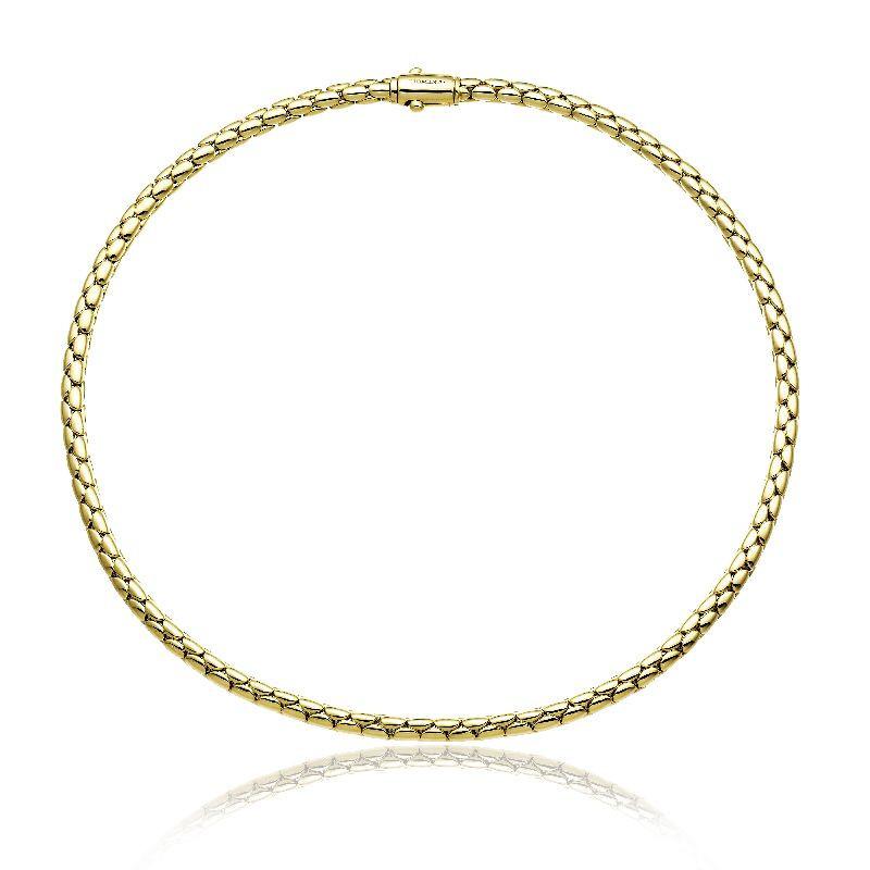 Chimento Stretch Spring 18ct Yellow Gold Collarette Necklace - 42cm