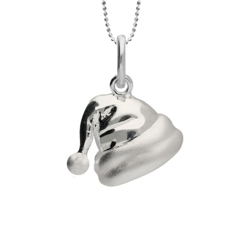 Sterling Silver Santa Hat Necklace - Option1 Value Silver