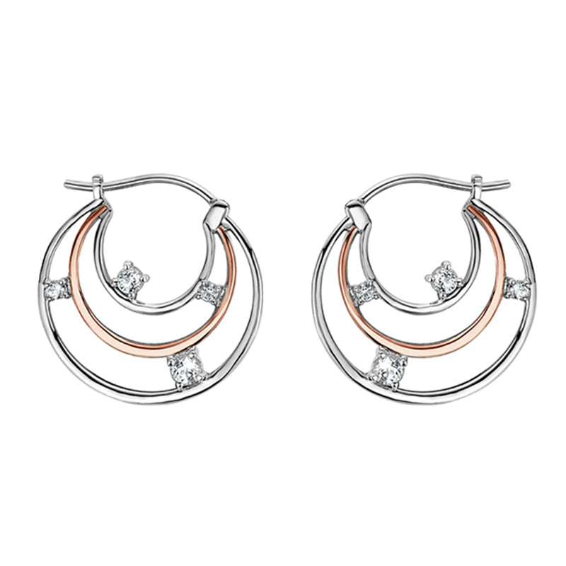 Clogau Awyr Y Nos Sterling Silver White Topaz Drop Earrings - Sterling Silver