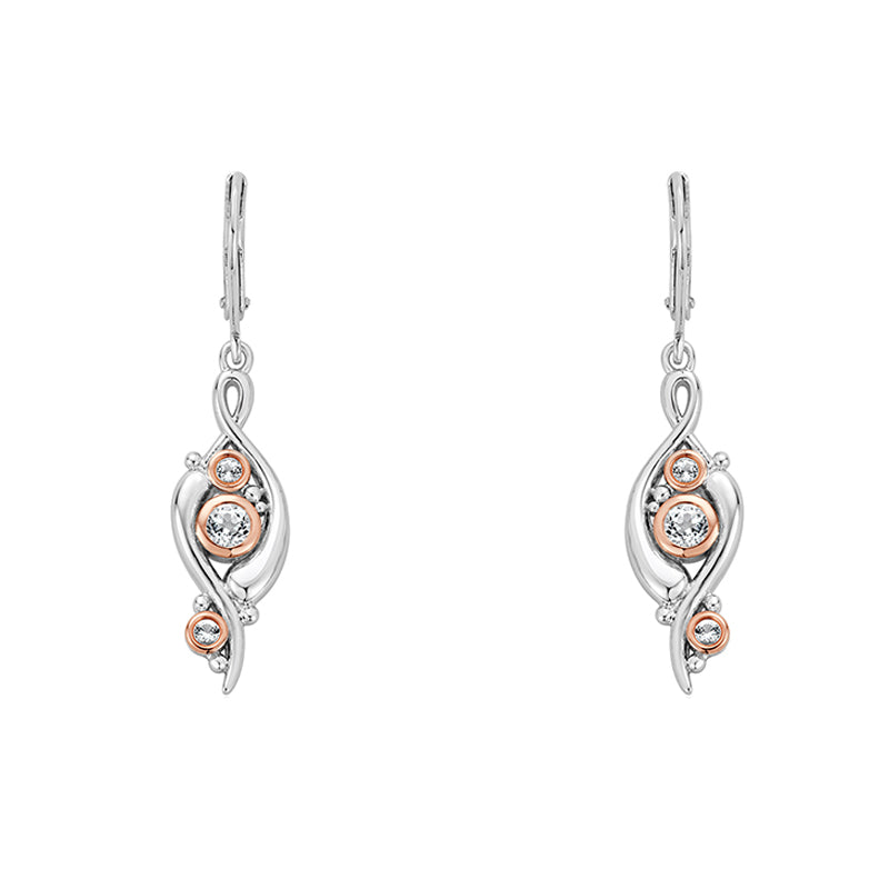 Clogau Pistyll Rhaeadr Sterling Silver Topaz Drop Earrings - Silver