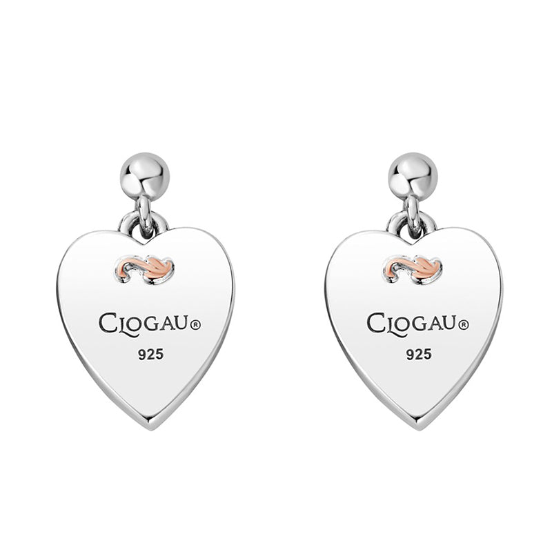 Clogau Tree of Life Sterling Silver Insignia Heart Stud Earrings