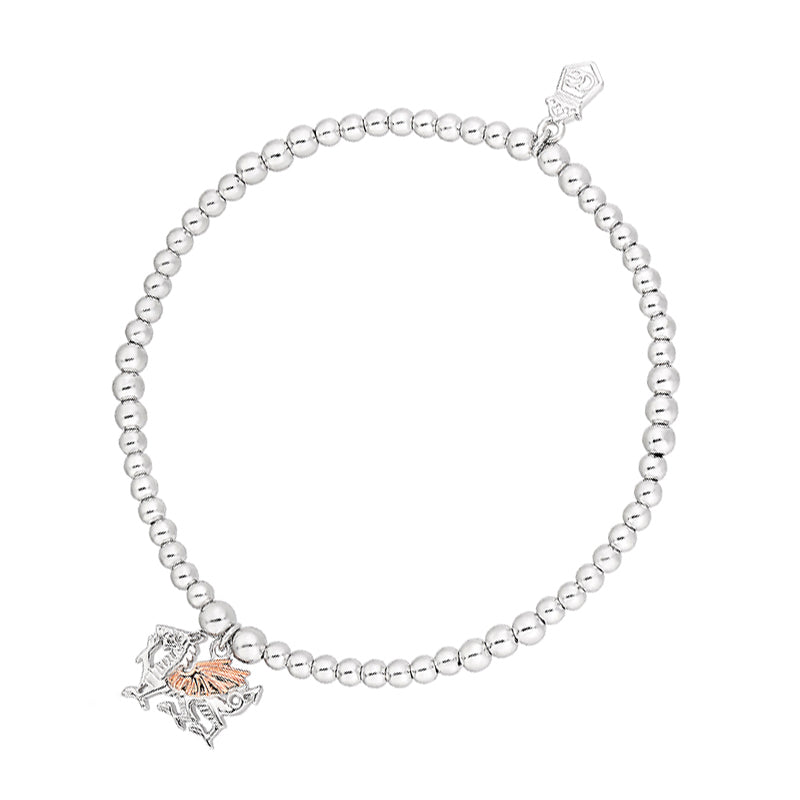 Clogau Affinity Sterling Silver Dragon Beaded Bracelet - 16.5-17.5cm