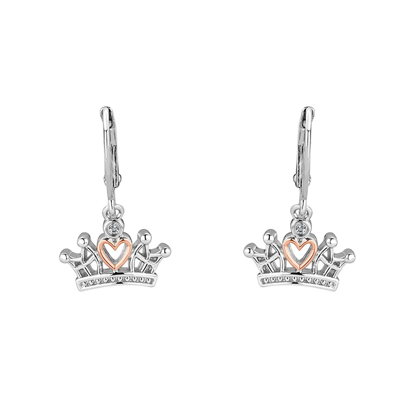 Clogau x Julien MacDonald Sterling Silver Crown Drop Earrings D - Silver