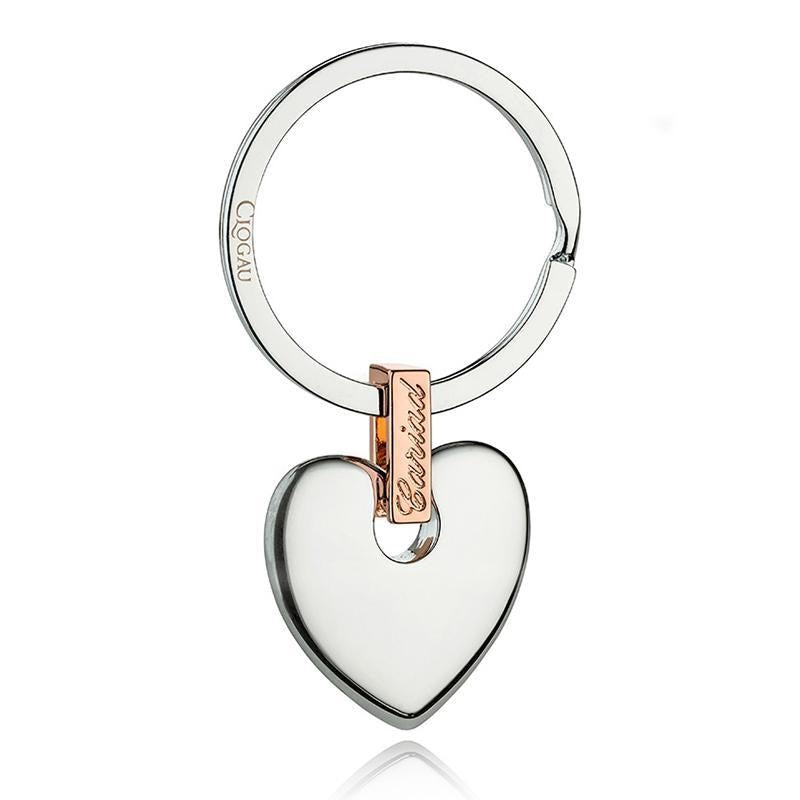 Clogau Cariad Silver and Gold Tone Keyring - Silver