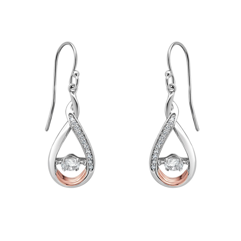 Clogau Eternity Dancing Sterling Silver White Topaz Earrings - Sterling Silver