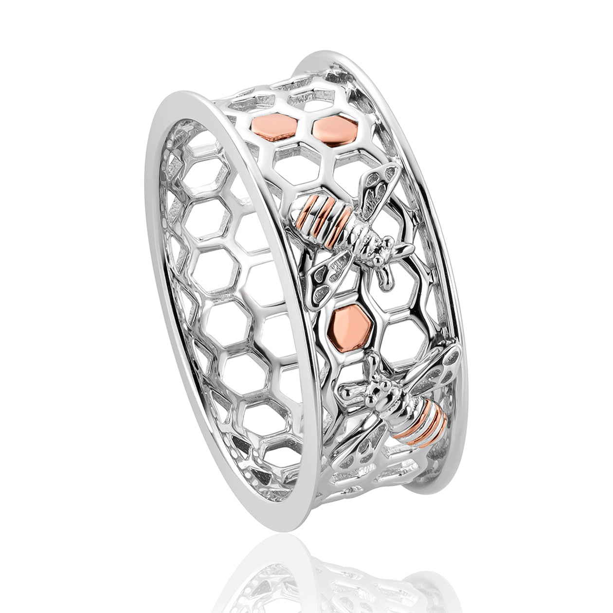 Clogau Honey Bee Sterling Silver Ring - T