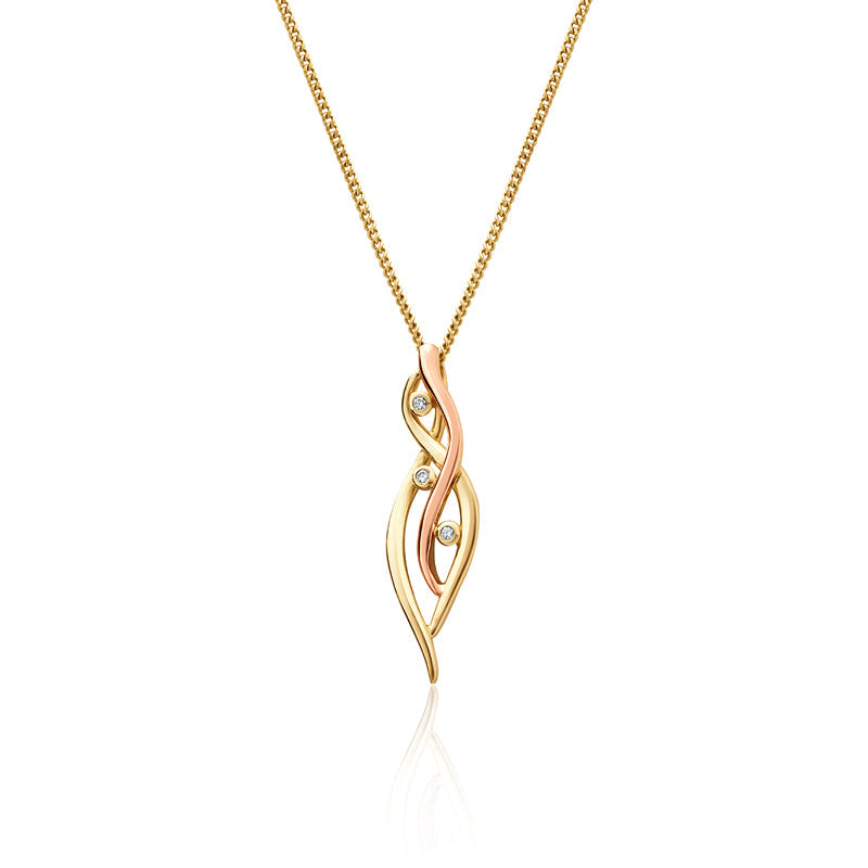 Clogau Swallow Falls 18ct Gold Diamond Pendant - Gold