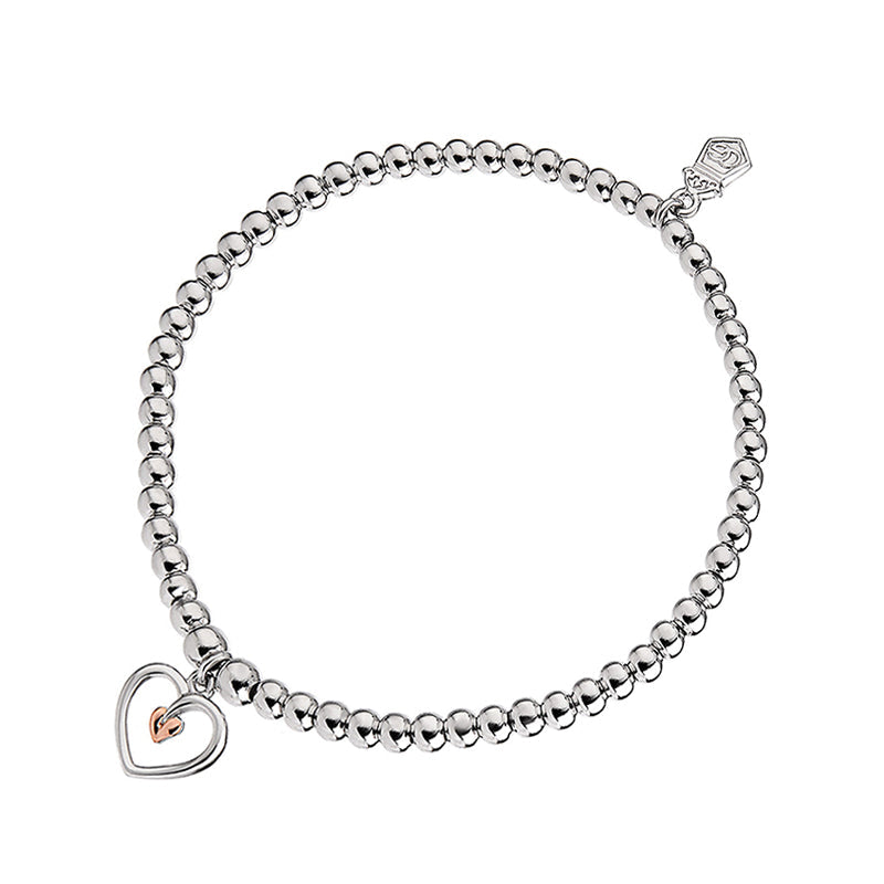 Clogau Tree of Life Heart Affinity Sterling Silver Beaded Bracelet - Silver