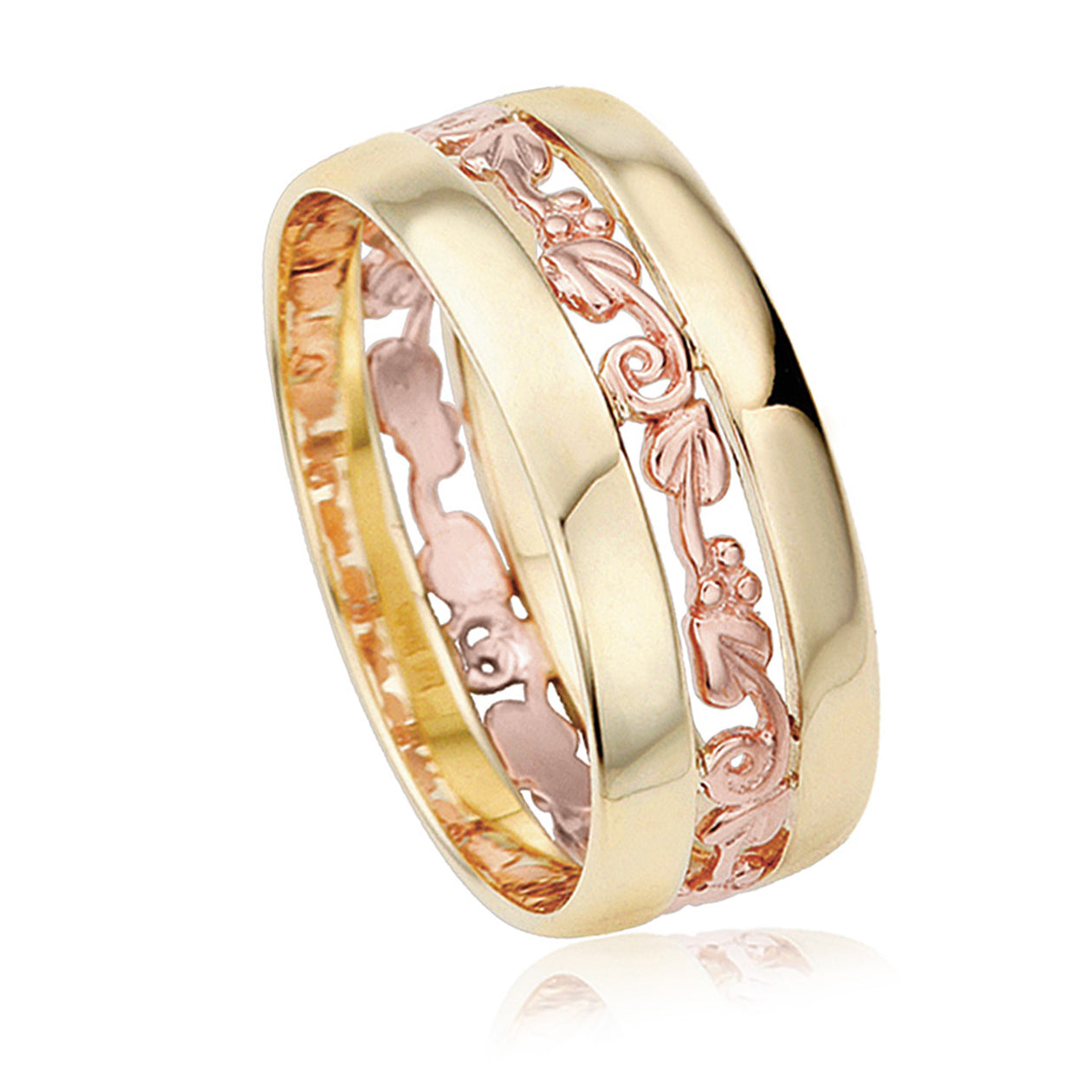 Clogau Tree of Life Yellow Gold Wide Band Ring - Q