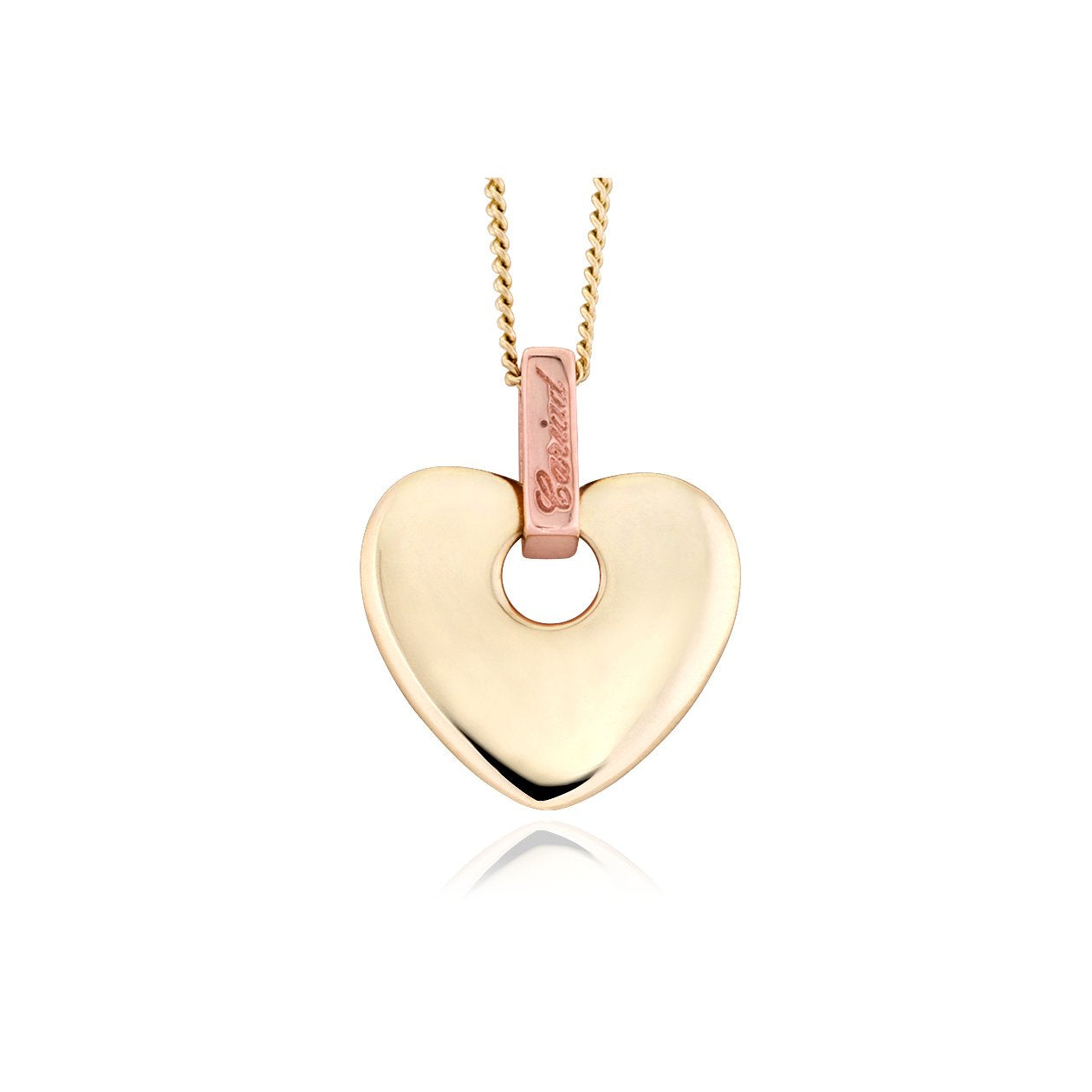 Clogau Cariad Yellow And Rose Gold Diamond Pendant - Silver