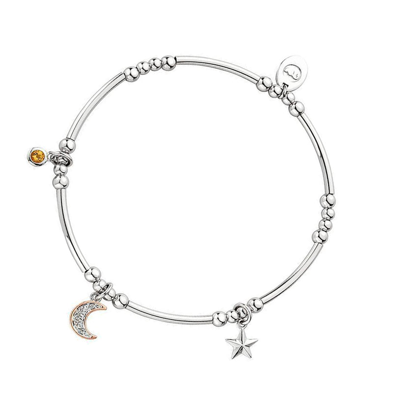 Clogau Out of This World Affinity Sterling Silver Citrine Bracelet D - 16-17.5cm