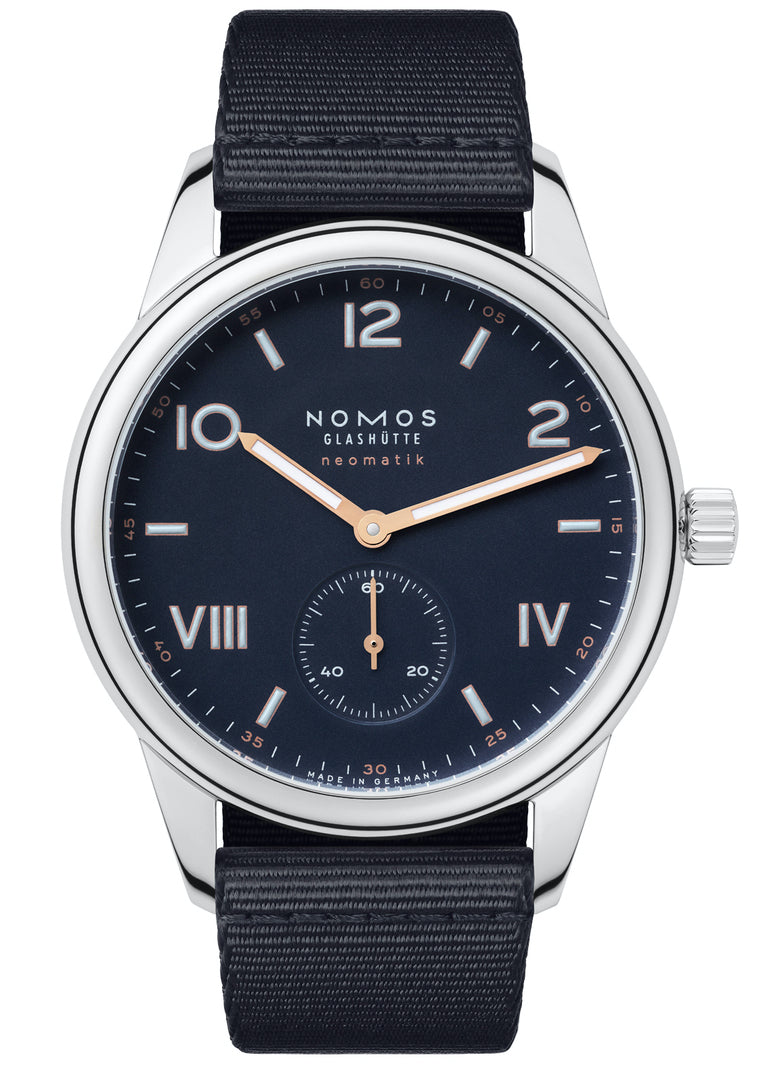 Nomos Glashutte Watch Club Campus Neomatik 39 Midnight Blue Sapphire Crystal - Blue