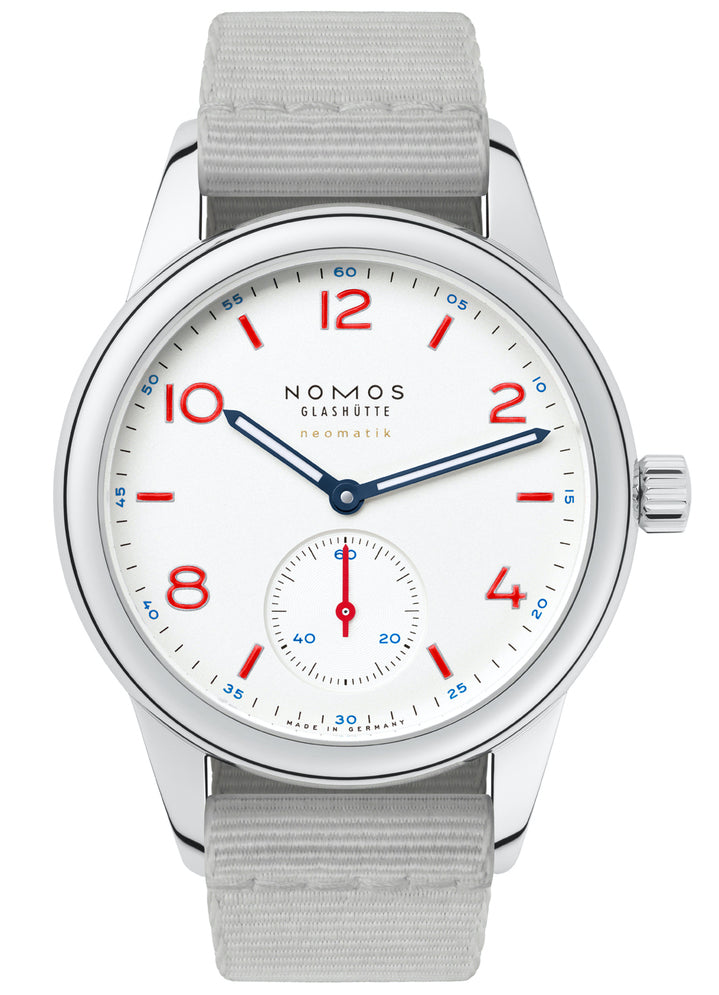 Nomos Glashutte Watch Club Aqua Neomatik Sapphire Crystal - White