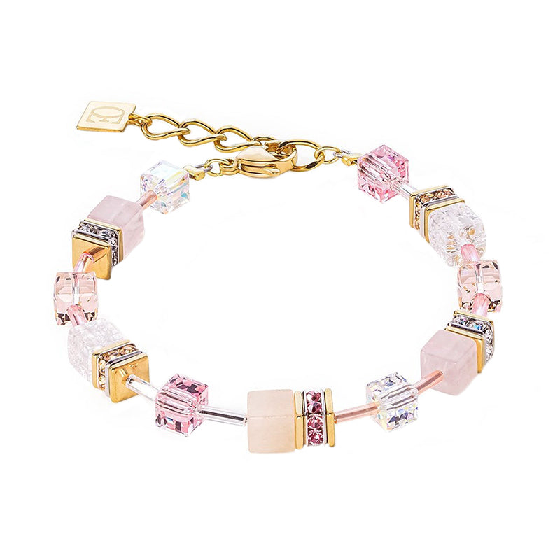 Coeur De Lion GeoCUBE Iconic Precious Light Rose Bracelet - Silver