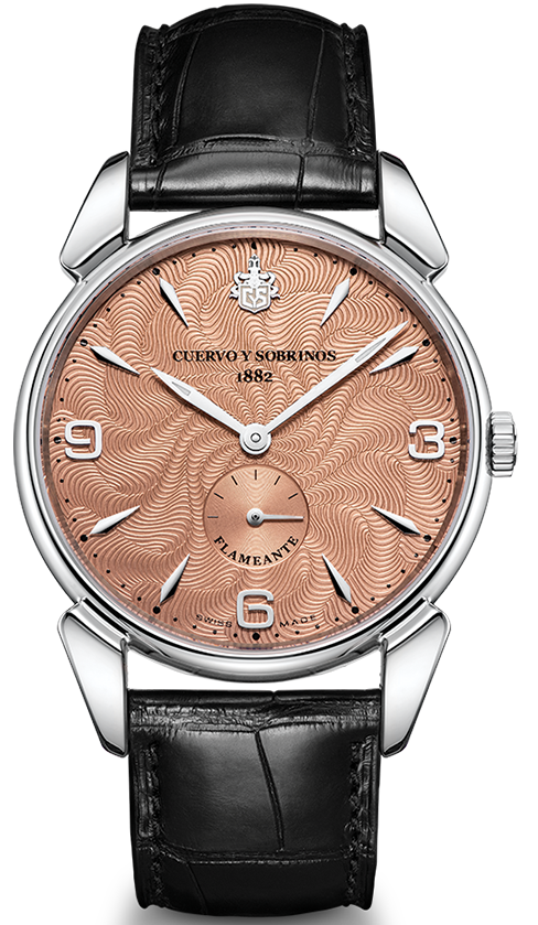 Cuervo y Sobrinos Watch Historiador Flameante - Salmon