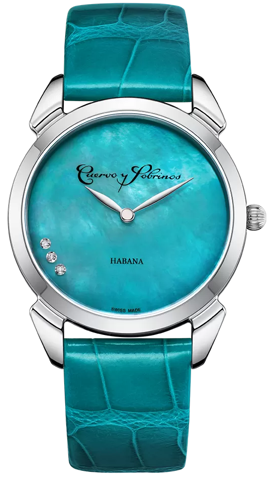 Cuervo y Sobrinos Watch Historiador Primera Dama Turquoise