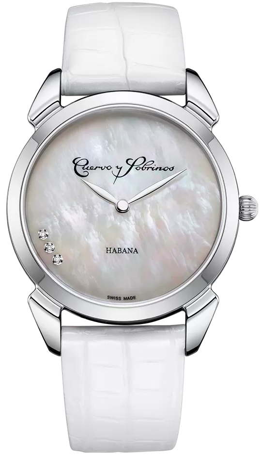 Cuervo y Sobrinos Watch Historiador Primera Dama White