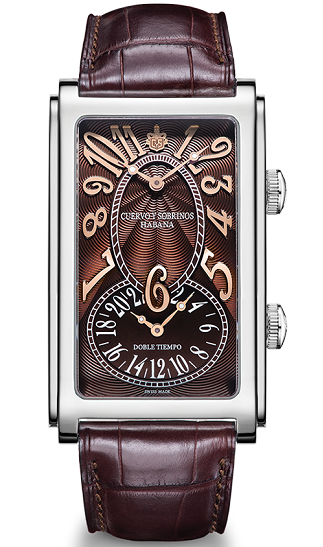 Cuervo y Sobrinos Watch Prominente Doble Tiempo - Brown